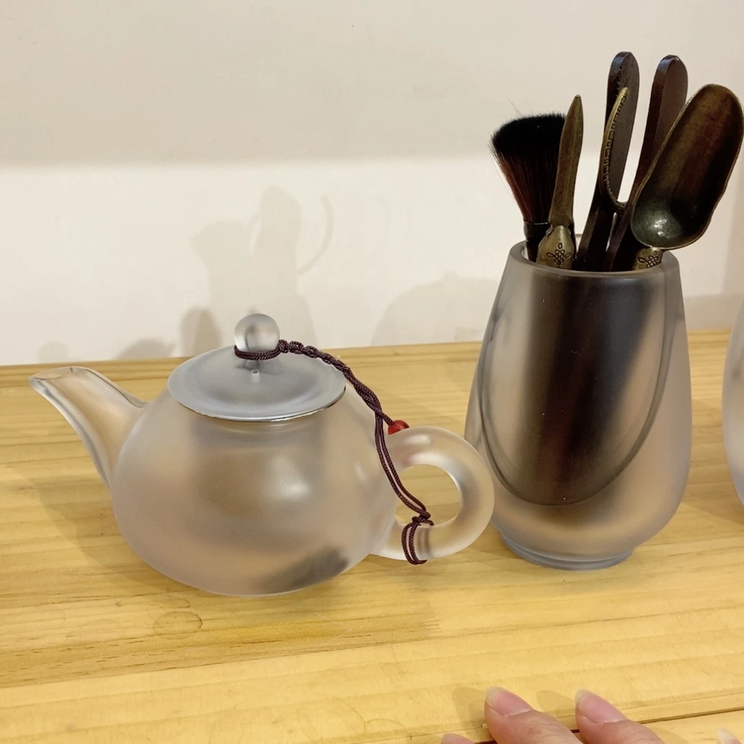 烟雨水墨茶壶 6君子
