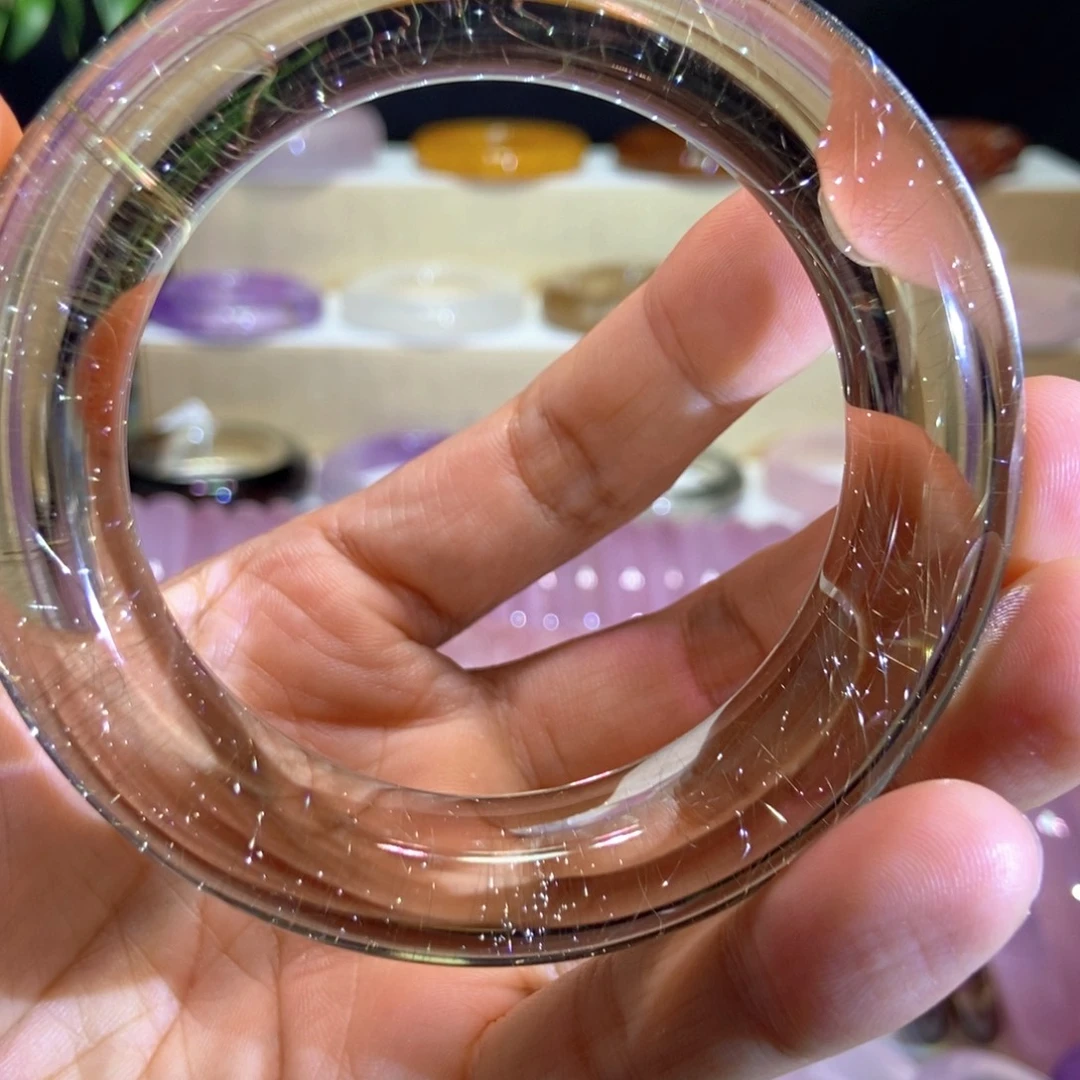 未镶嵌手镯发晶59圈口全净体威尼斯金发晶