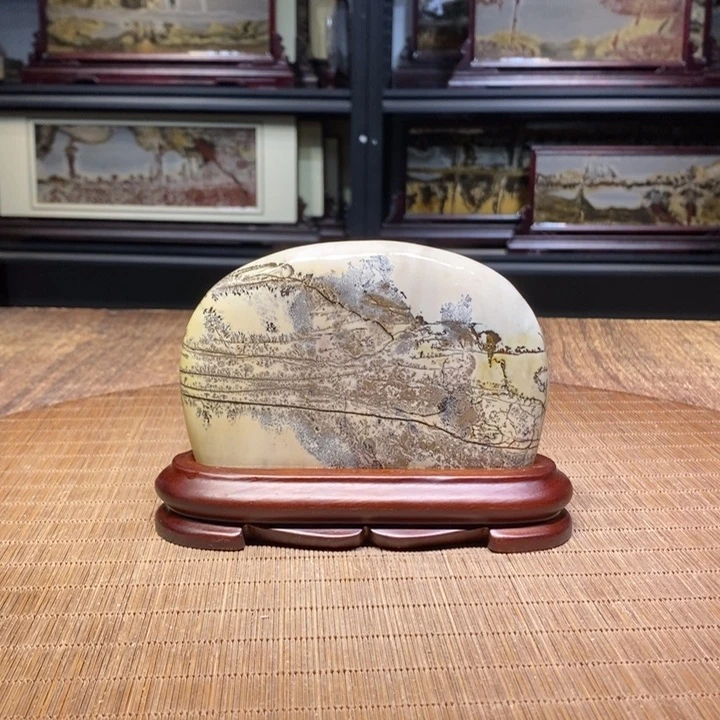 天***缘香榧木广西柳州国画石