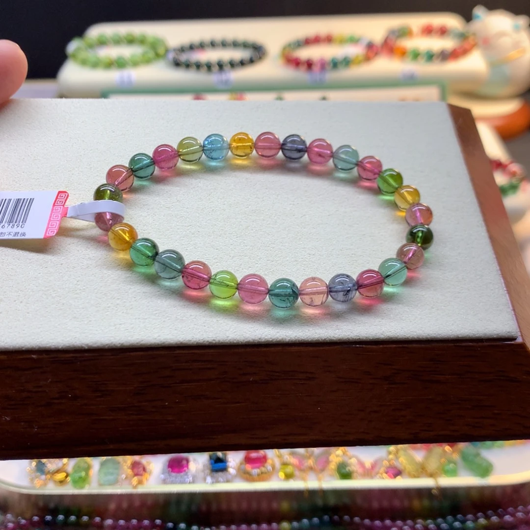 手链碧玺未镶嵌糖果色碧玺