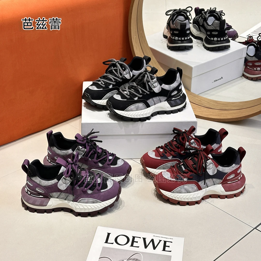 运动鞋女2025春季新款韩版百搭时尚休闲鞋厚底跑步鞋轻便阿甘鞋女