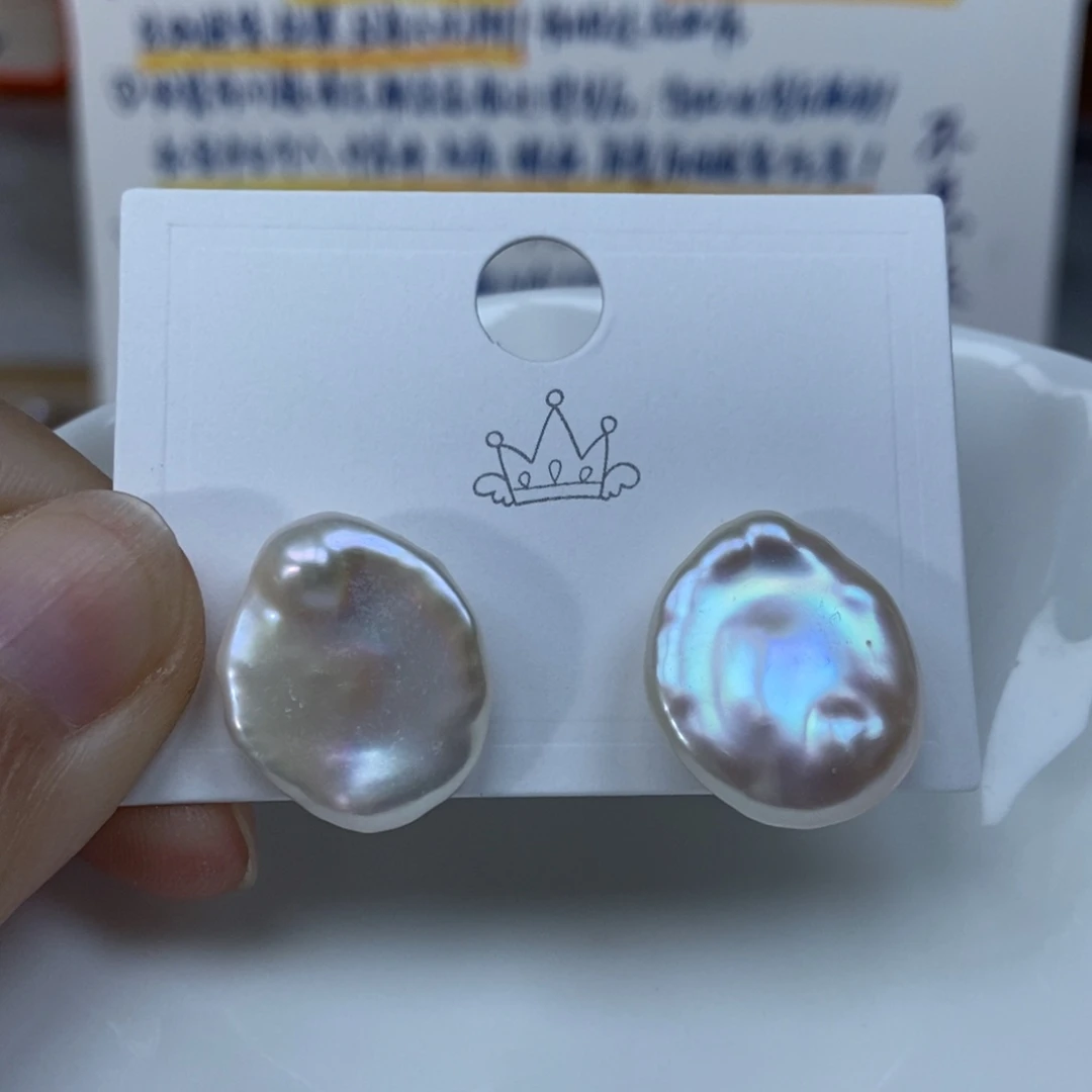 淡水珍珠耳钉银S925镶嵌特价141