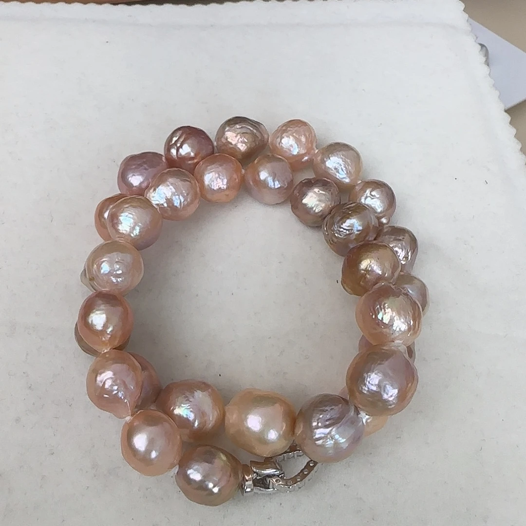 淡水珍珠银S925镶嵌项链