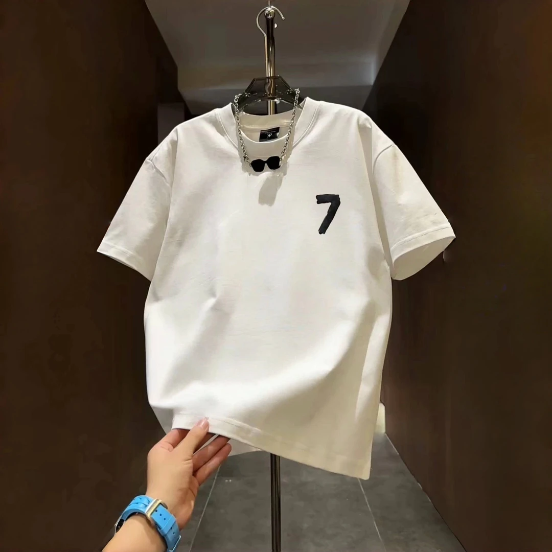 NASA联名260斤加肥加大码胖子100%纯棉圆领短袖T恤男士春夏季薄款