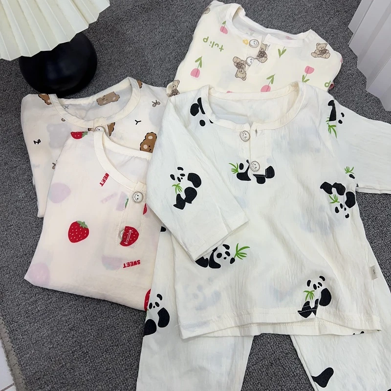 云朵夏款七分袖空调服套装（90-120）