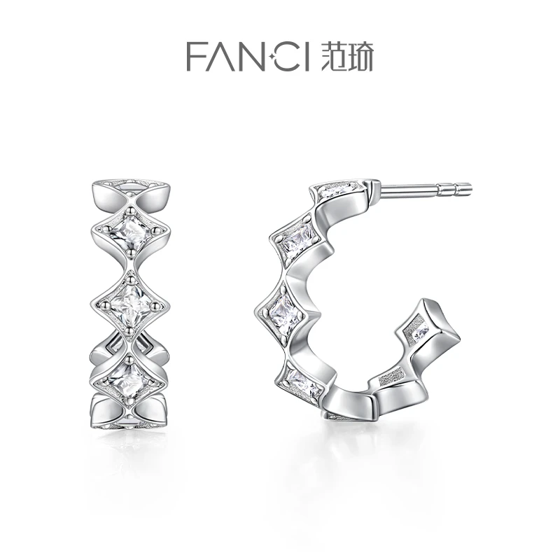 FANCI/范琦 925银耳饰 护城河系列 北极星耳环 轻奢气质欧美耳环