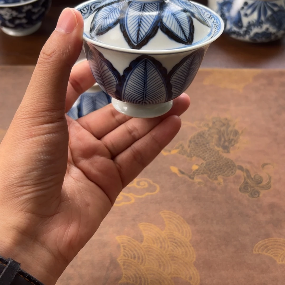 摆件景德镇手绘茶器瑕疵