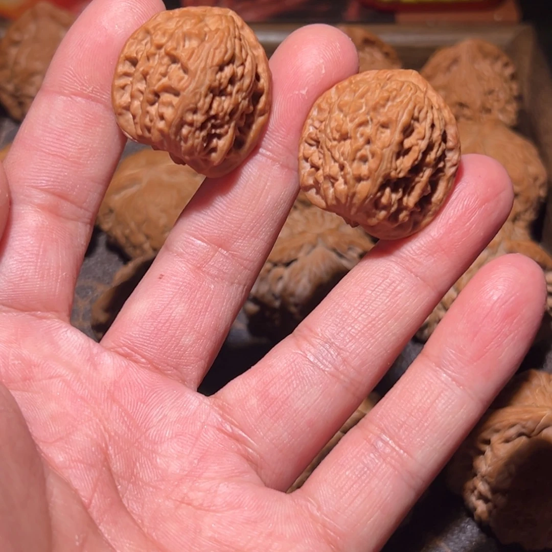 瑞麟文玩核桃白狮子手捻 30.30.30