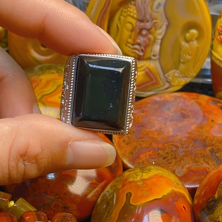 合金戒指玛瑙/玉髓