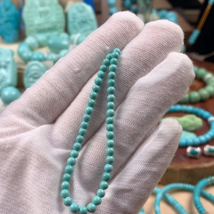 幽***茉绿松石未镶嵌珠宝奇石