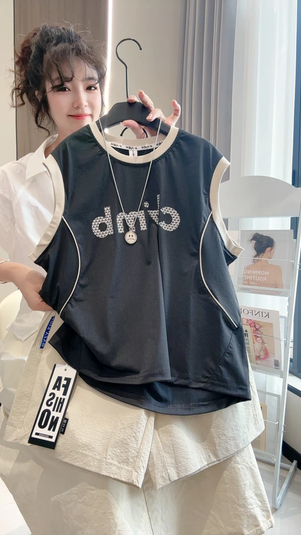 儿童装男童夏装无袖套装2025新款中大童背心夏季运动夏款速干帅气