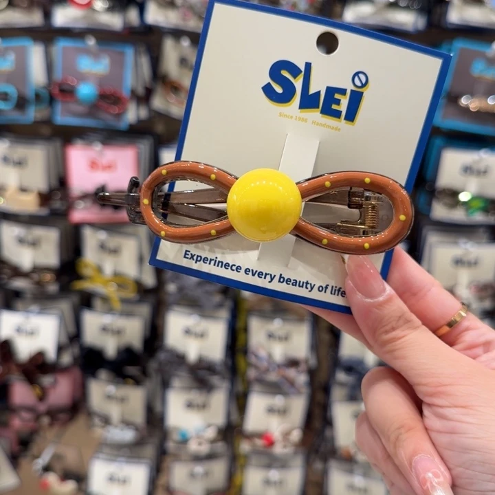 棕色黄豆扭扭夹款式