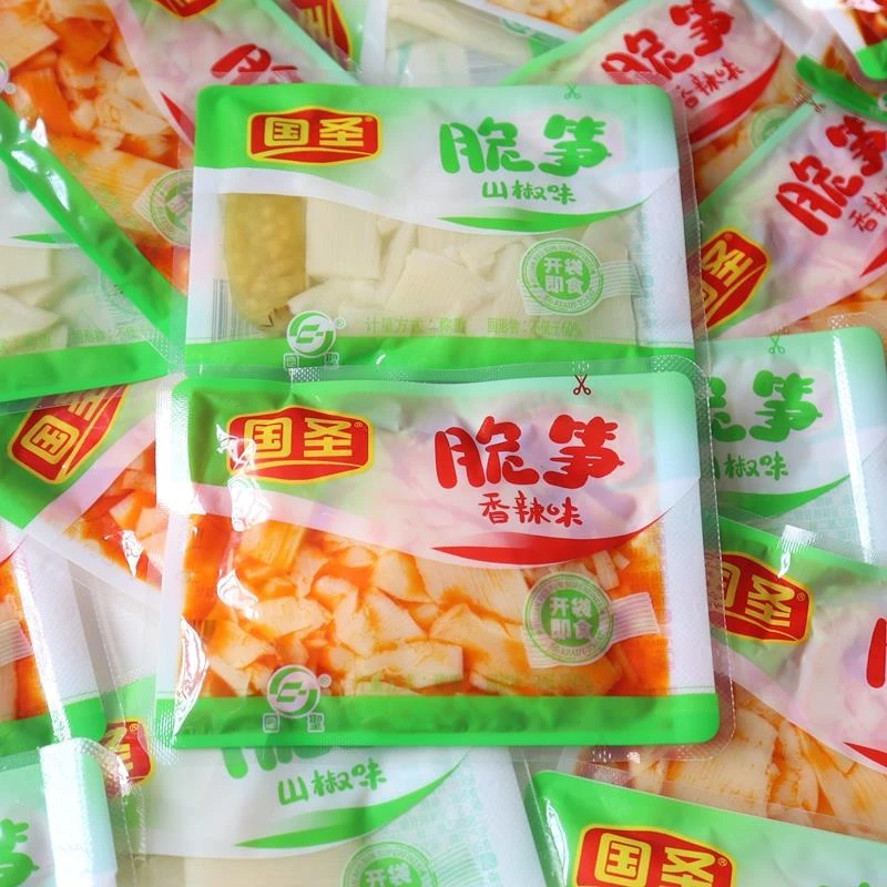 国圣脆笋香辣味脆竹笋山椒味片酸辣小包装开袋即食休闲零食下饭菜