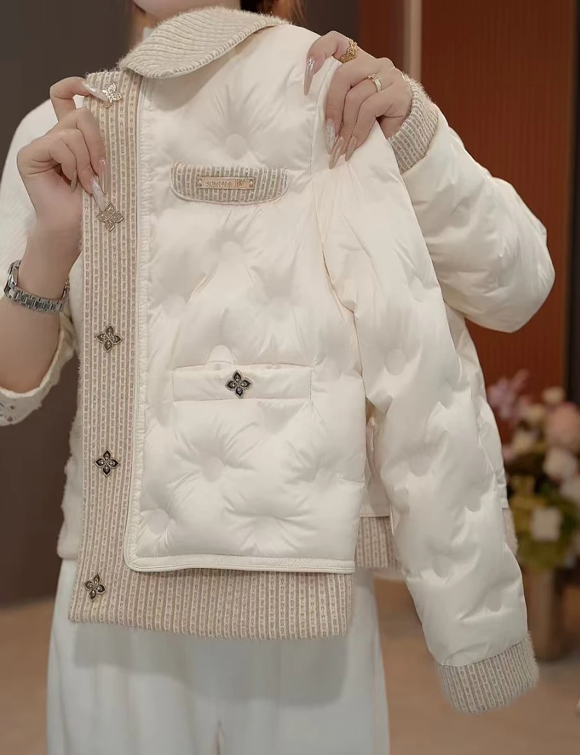 2025杭州原版正品保暖气质减龄修身鸭绒服R085-MN