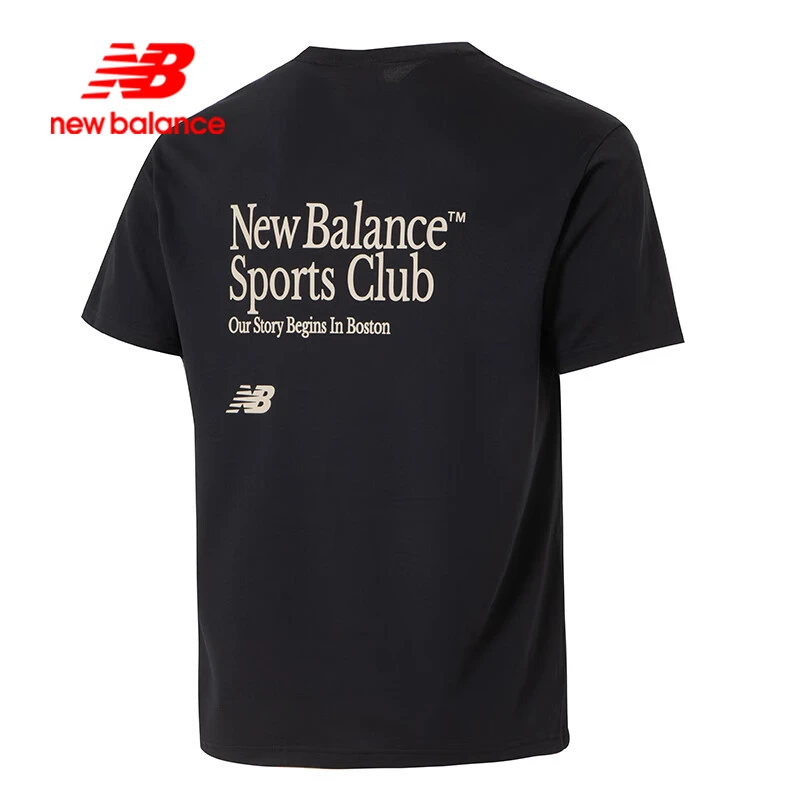 New Balance NB男装2025夏季新款运动休闲圆领短袖T恤AMT52330BK