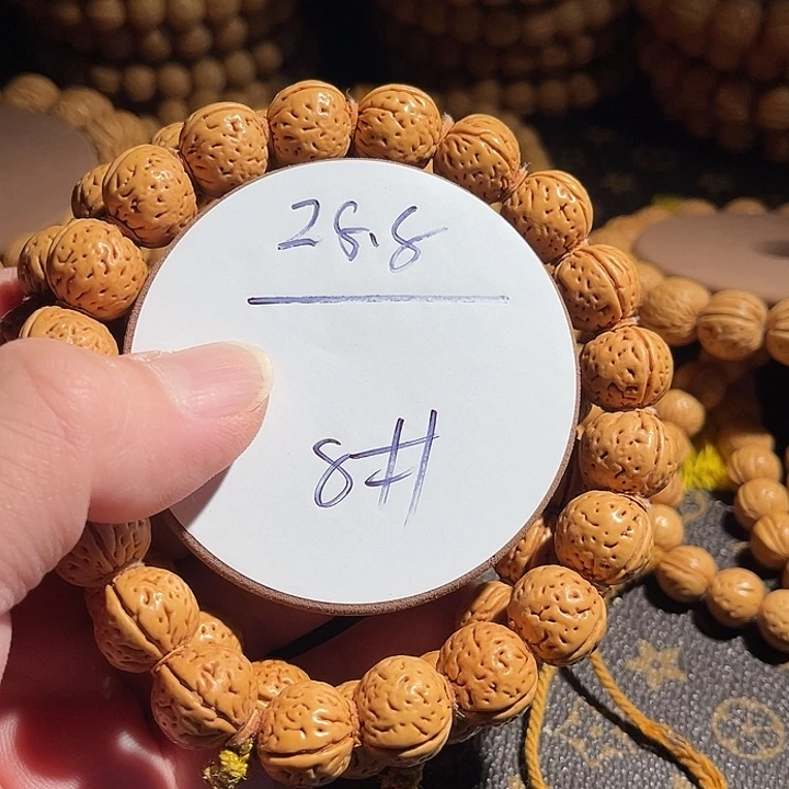 木质8文玩桃核手串直播