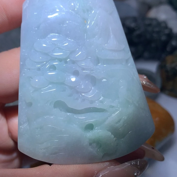 翡翠未镶嵌颈饰保真天然A货翡翠