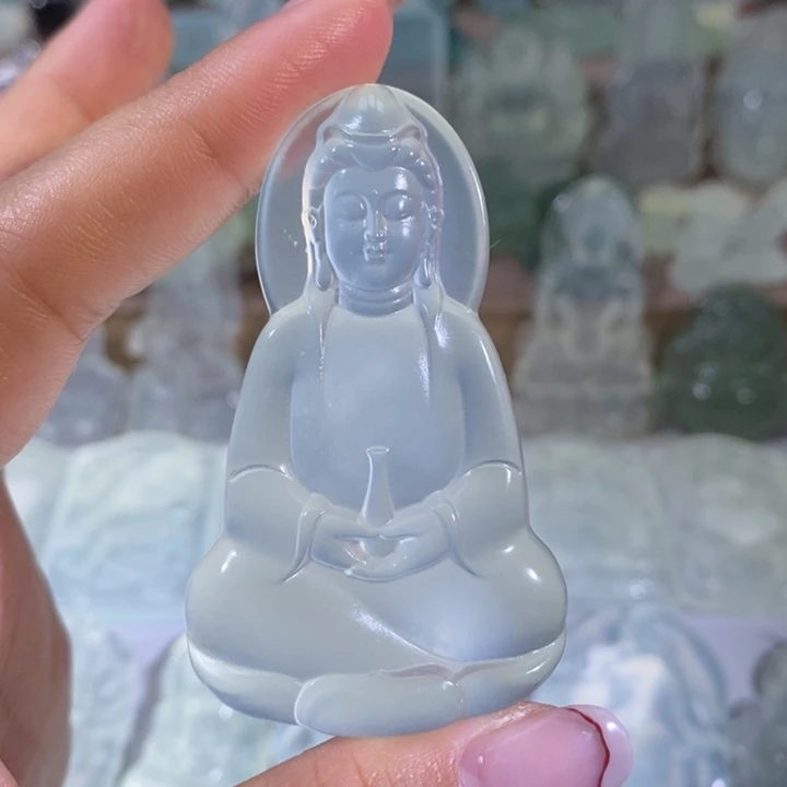 岫玉未镶嵌吊坠亮*8吊坠