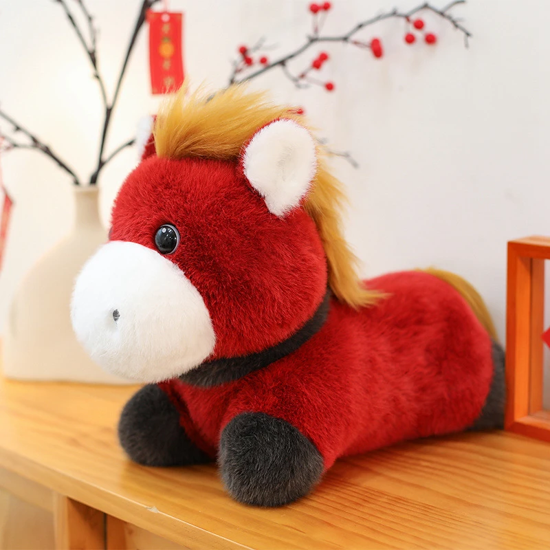 2026年马年吉祥物公仔枣红嘟嘟马毛绒玩具生肖马玩偶公司年会礼品