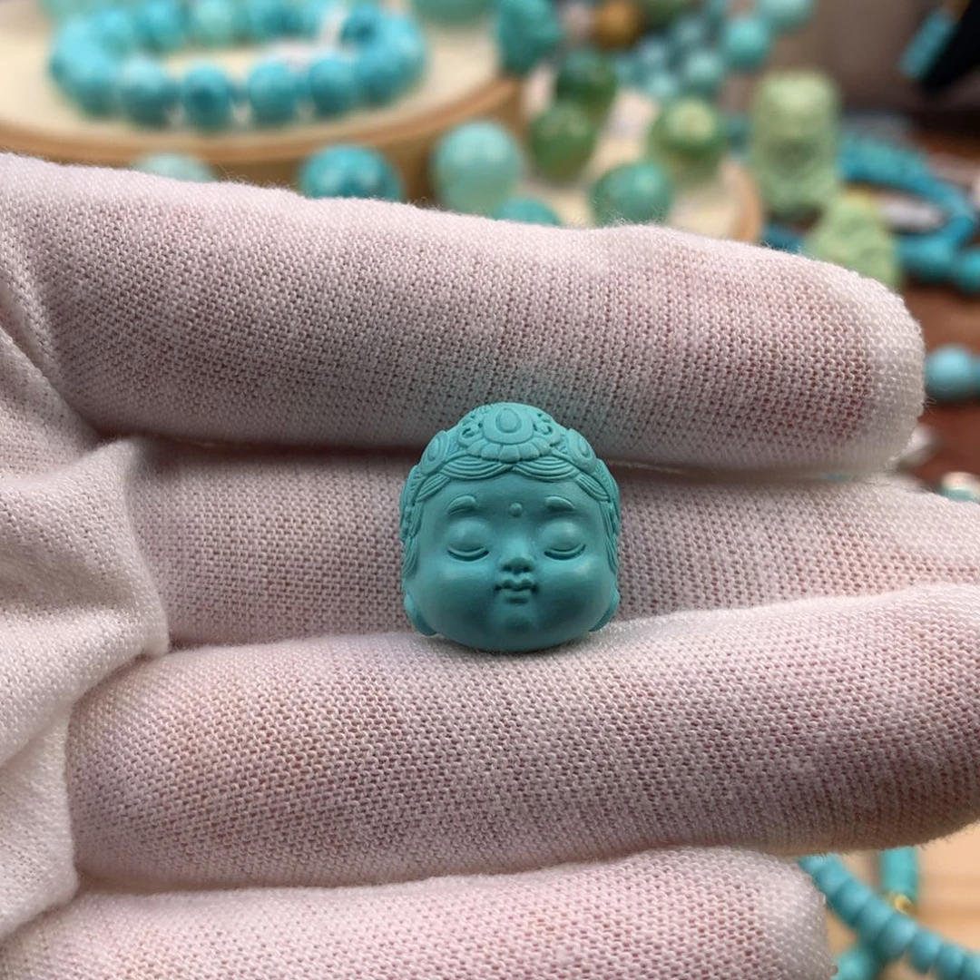绿松石未镶嵌珠宝奇石15.7mm