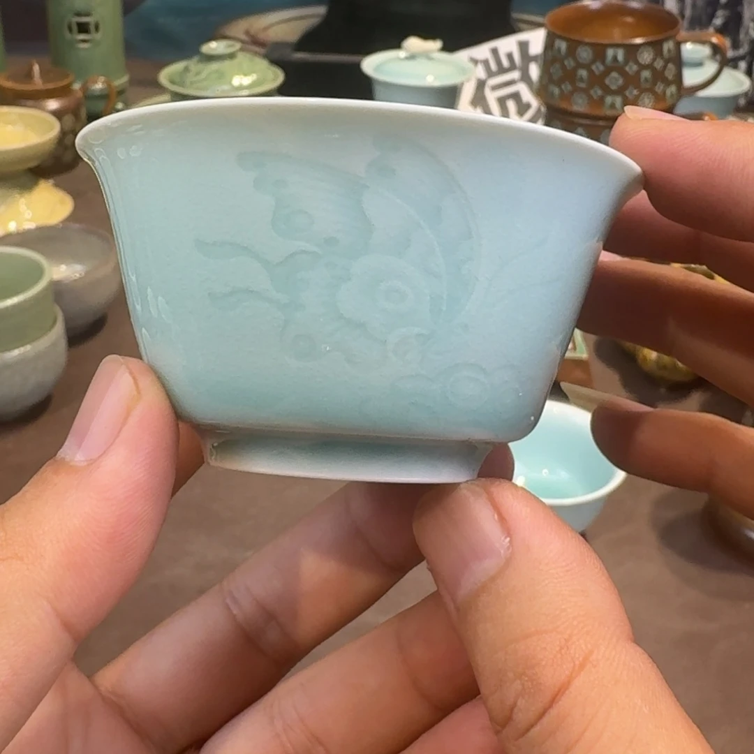 杯龙泉青瓷青瓷微瑕