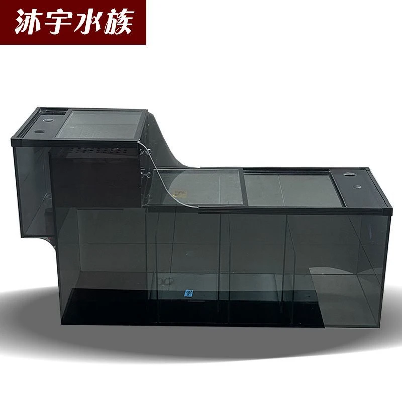 灰玻底滤缸水刀一体鱼缸新款免换水双层干湿抽屉静音反水仓