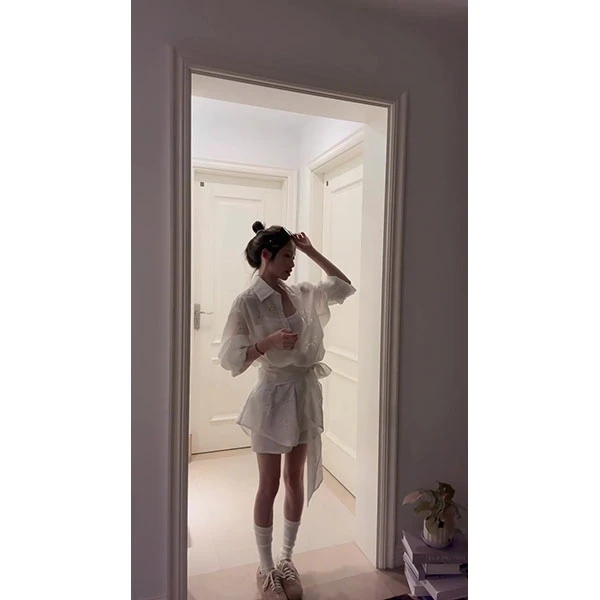 韩系新款松弛感收腰显瘦衬衫连衣裙女2025春夏季小众独特气质裙子