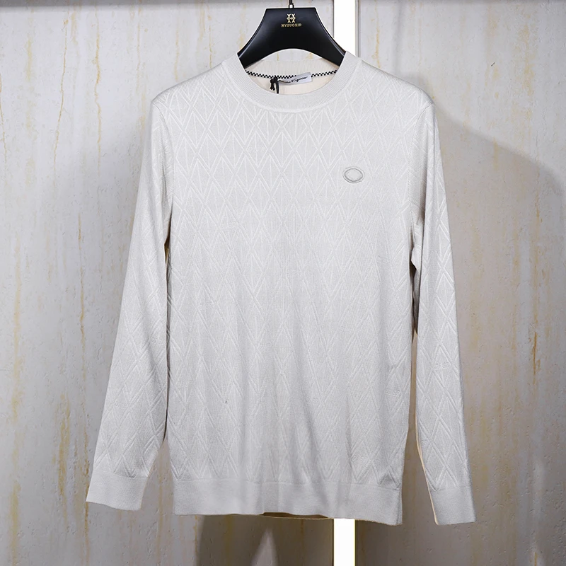 新款男装尾货 舒适柔软秋冬款内搭圆领修身套头毛衣2516