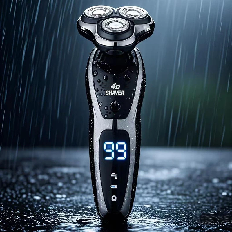 新品1168剃须刀电动刮胡刀水洗三合一液晶数显鼻毛鬓角胡须刀