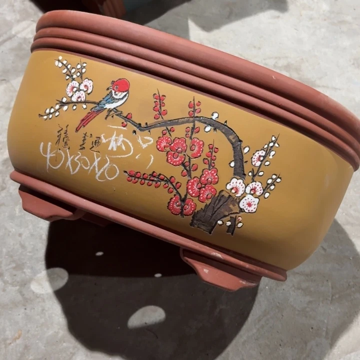 宜兴紫砂花盆，现货发