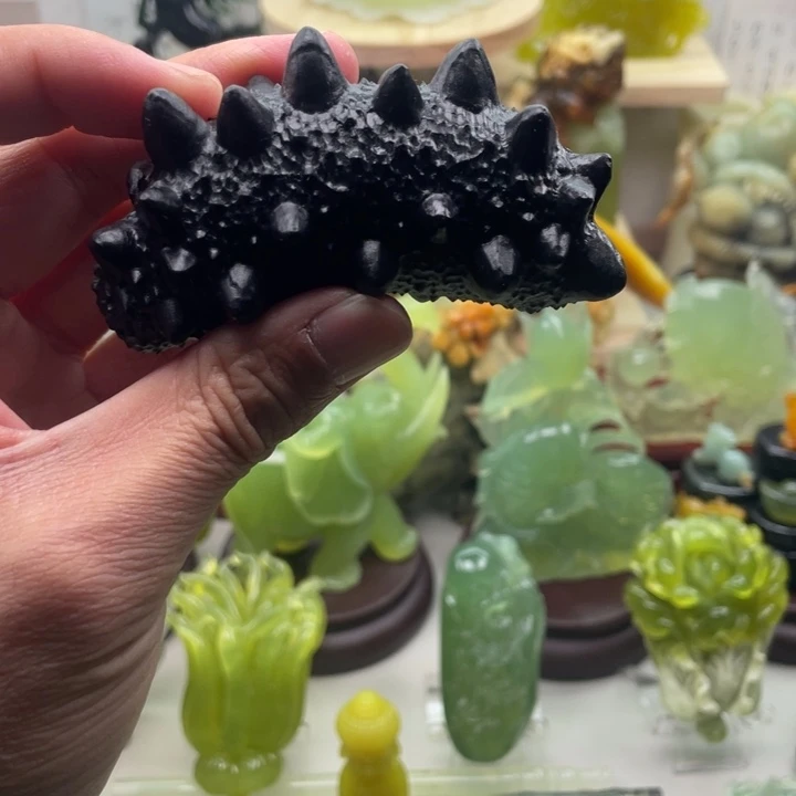 蛇纹石玉未镶嵌四大名玉手把