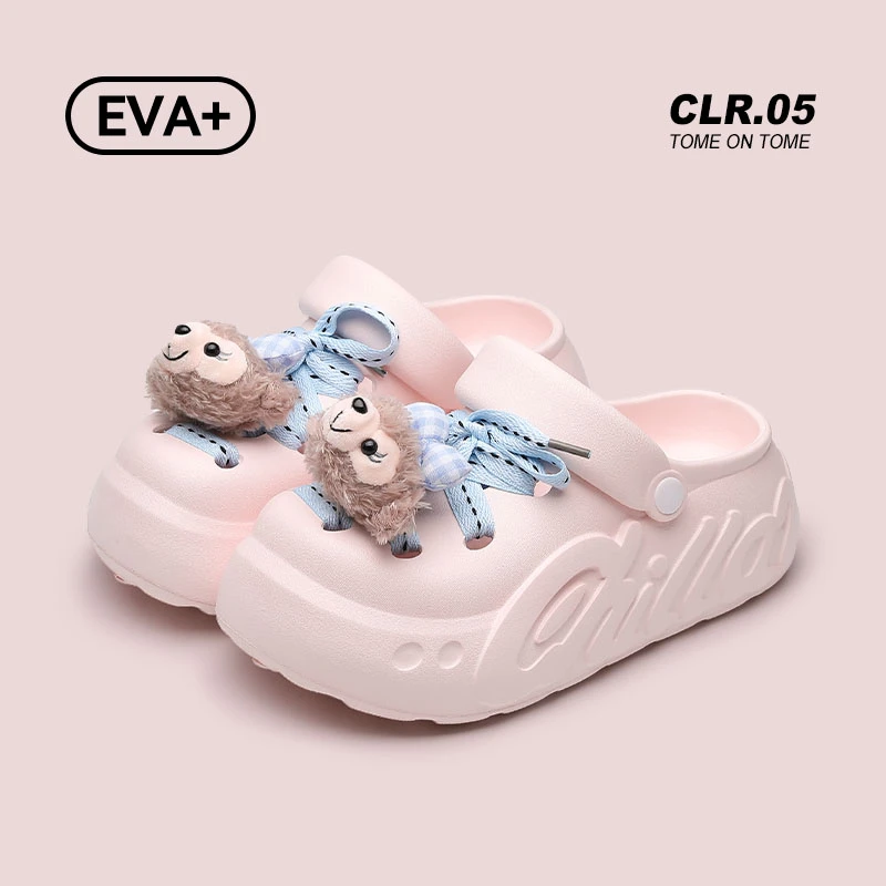 攸朴护士女款夏季厚底增高防滑凉拖鞋户外运动沙滩鞋情侣洞洞鞋