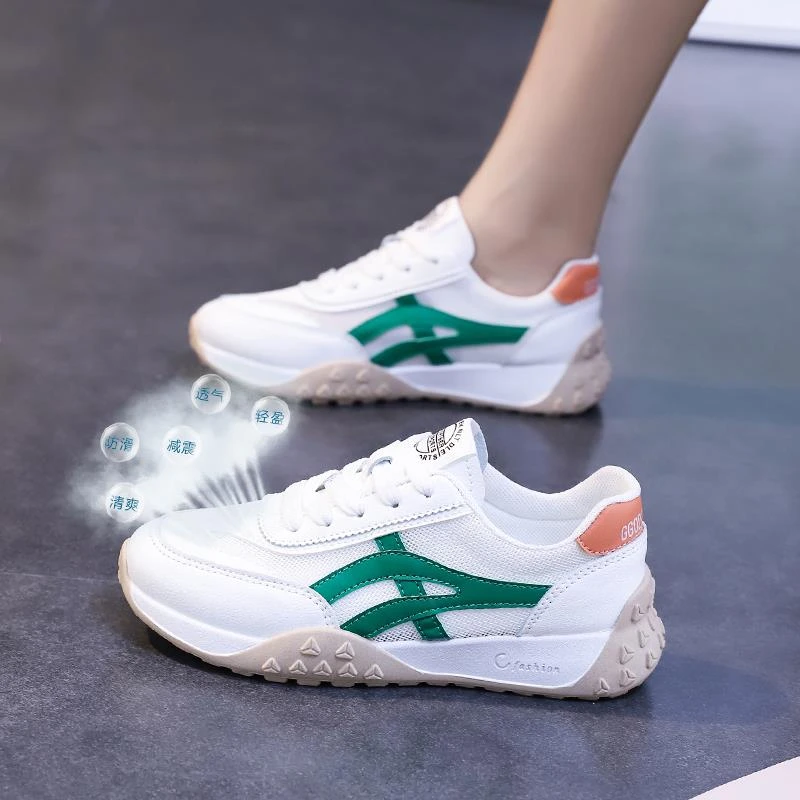 平底休闲小白鞋女2025夏季新款百搭镂空DS鞋防滑网面透气运动鞋