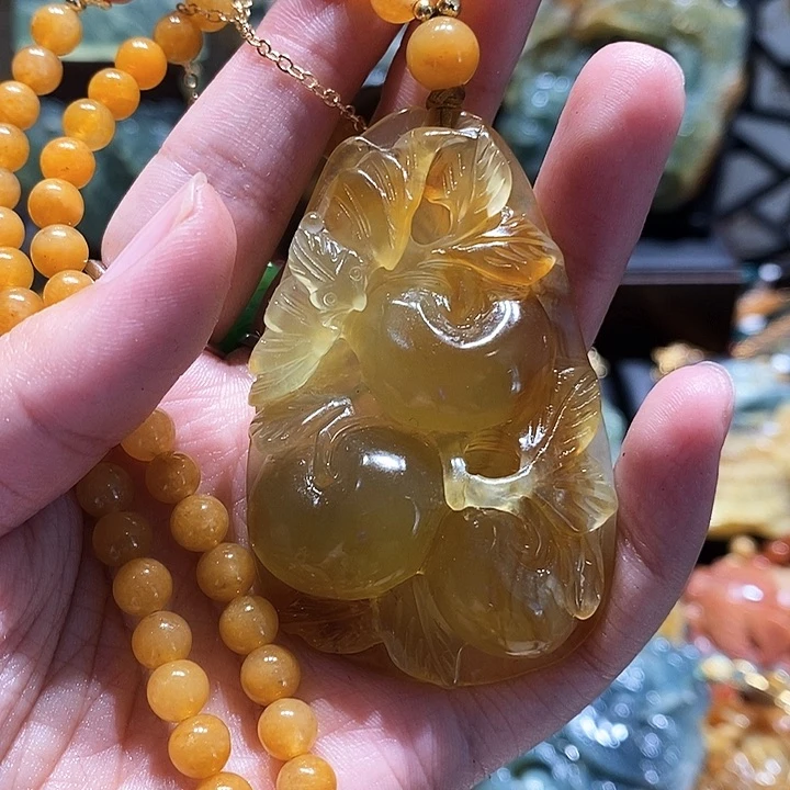 岫玉未镶嵌毛衣链