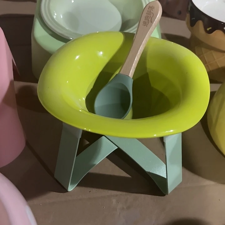 瓷片陶瓷一套绿色