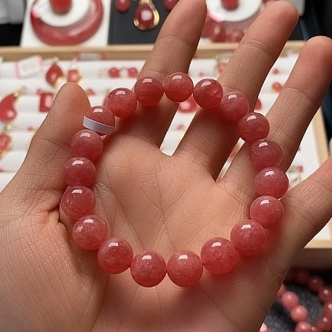 菱锰矿（红纹石）手绳未镶嵌