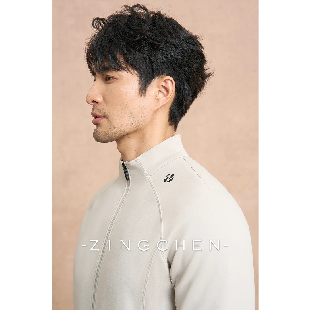 【解构户外风】ZINGCHEN立领夹克男秋冬季运动印花针织休闲外套