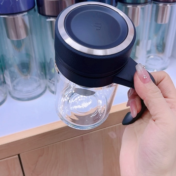 万象品牌单层玻璃杯皮纹500毫升