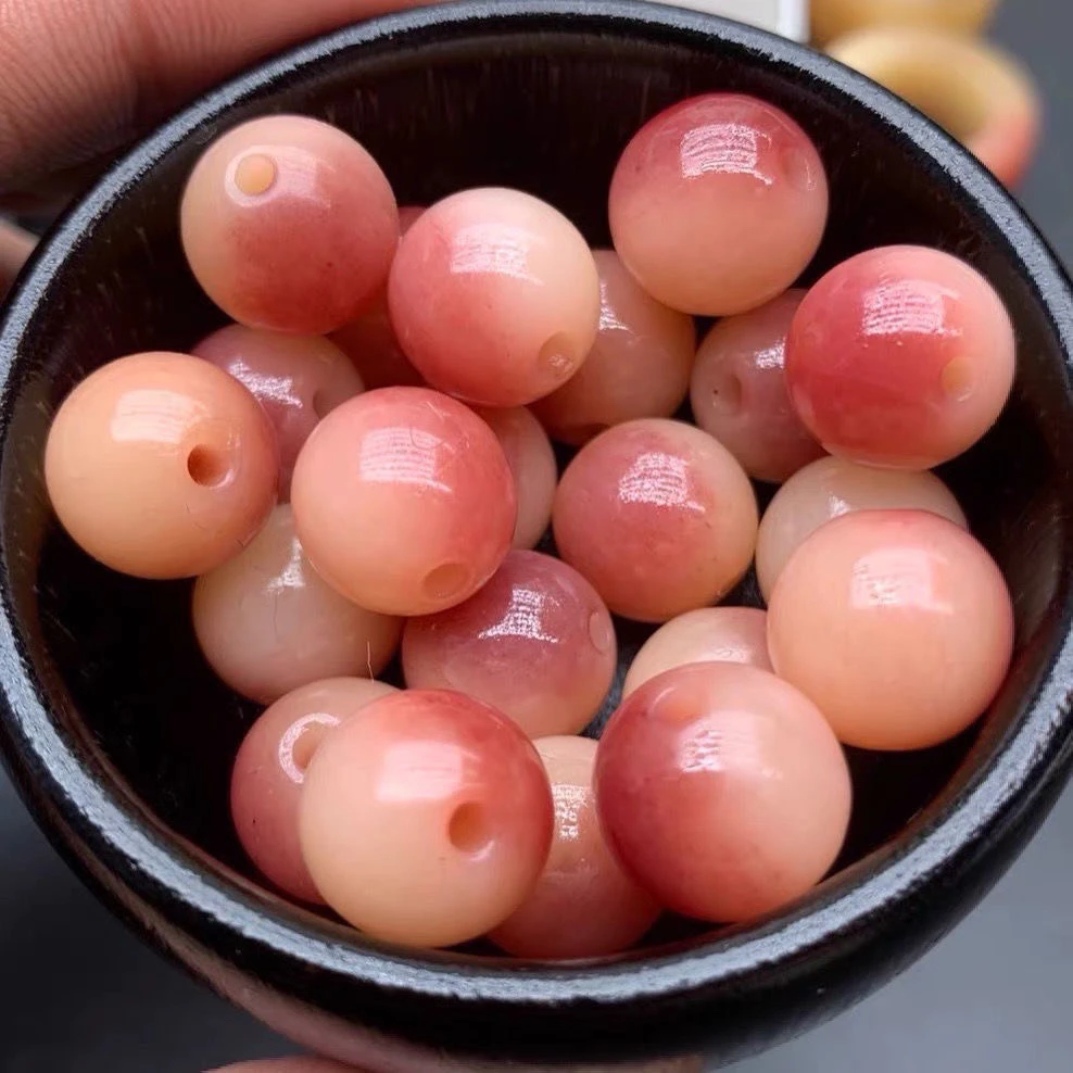 血料散珠圆珠DIY蝌蚪纹骨头圆珠配饰珠子文玩单珠手串配饰