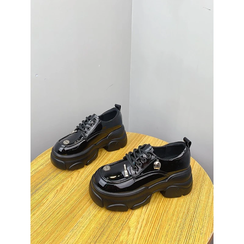 松糕底小皮鞋女款乐福鞋秋季新款法式玛丽珍女鞋复古英伦风皮鞋