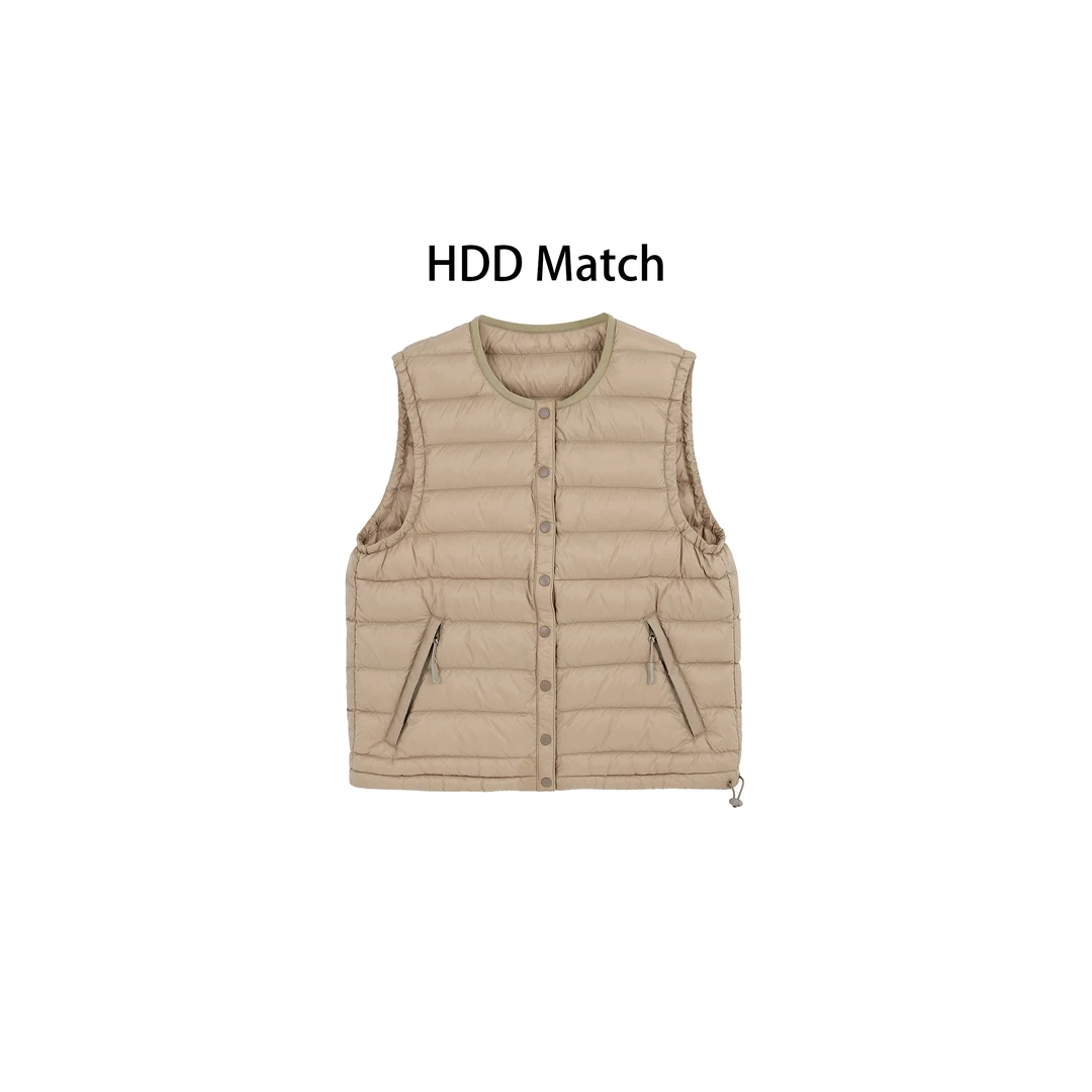 HDD- "保暖轻便" 90白鸭绒 冬季女款超轻百搭立领羽绒马甲 Y8886