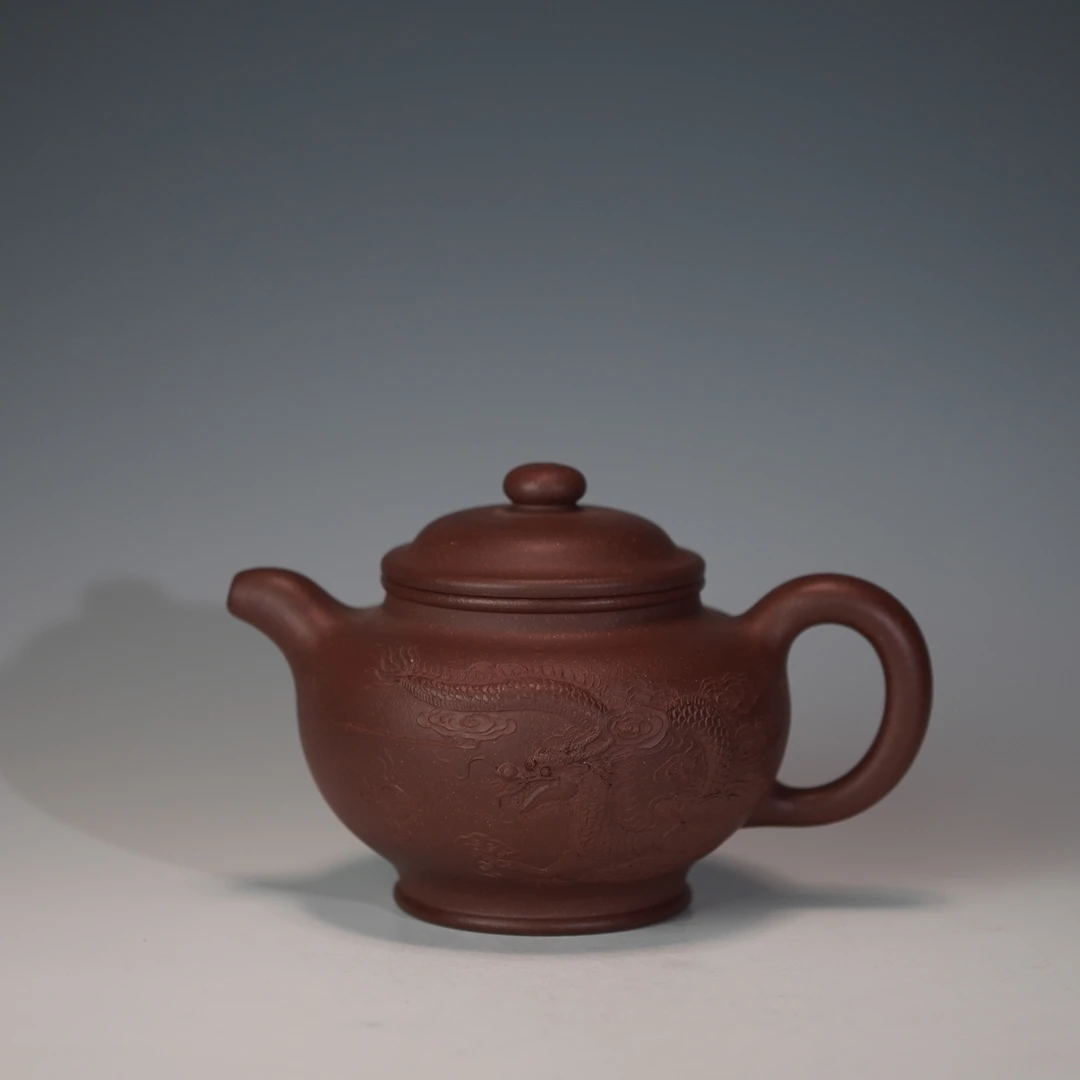 lot.20612 唐志平 紫泥龙腾掇只壶 280cc