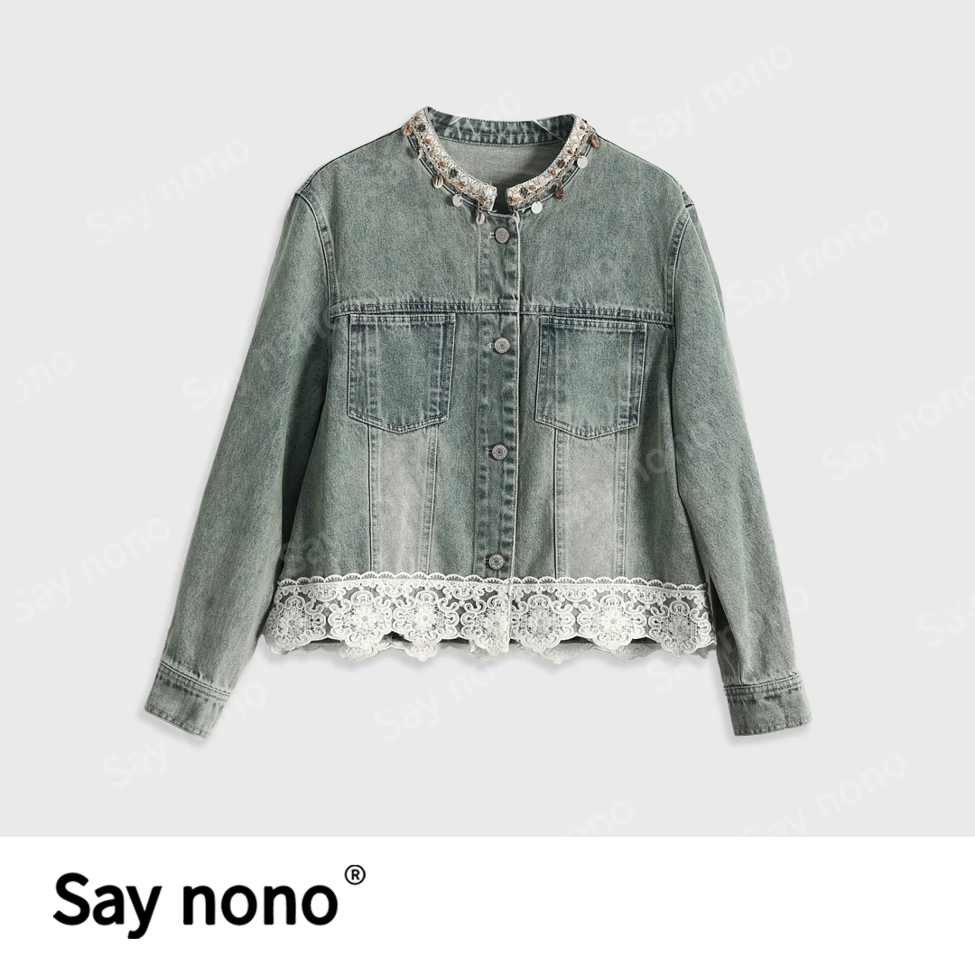 懒猫nono│Saynono 简约风＿重工牛仔外套/SYZH52031