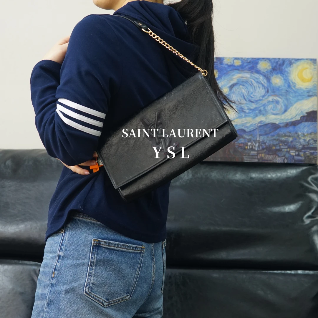 95新 YSL/圣罗兰 黑色单肩包/FS02327005/7005
