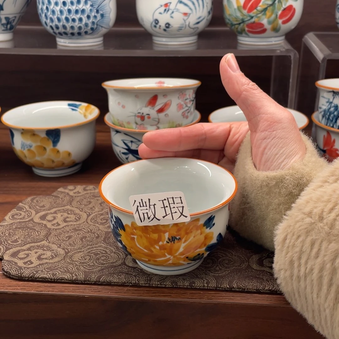 微瑕釉下彩纯手绘