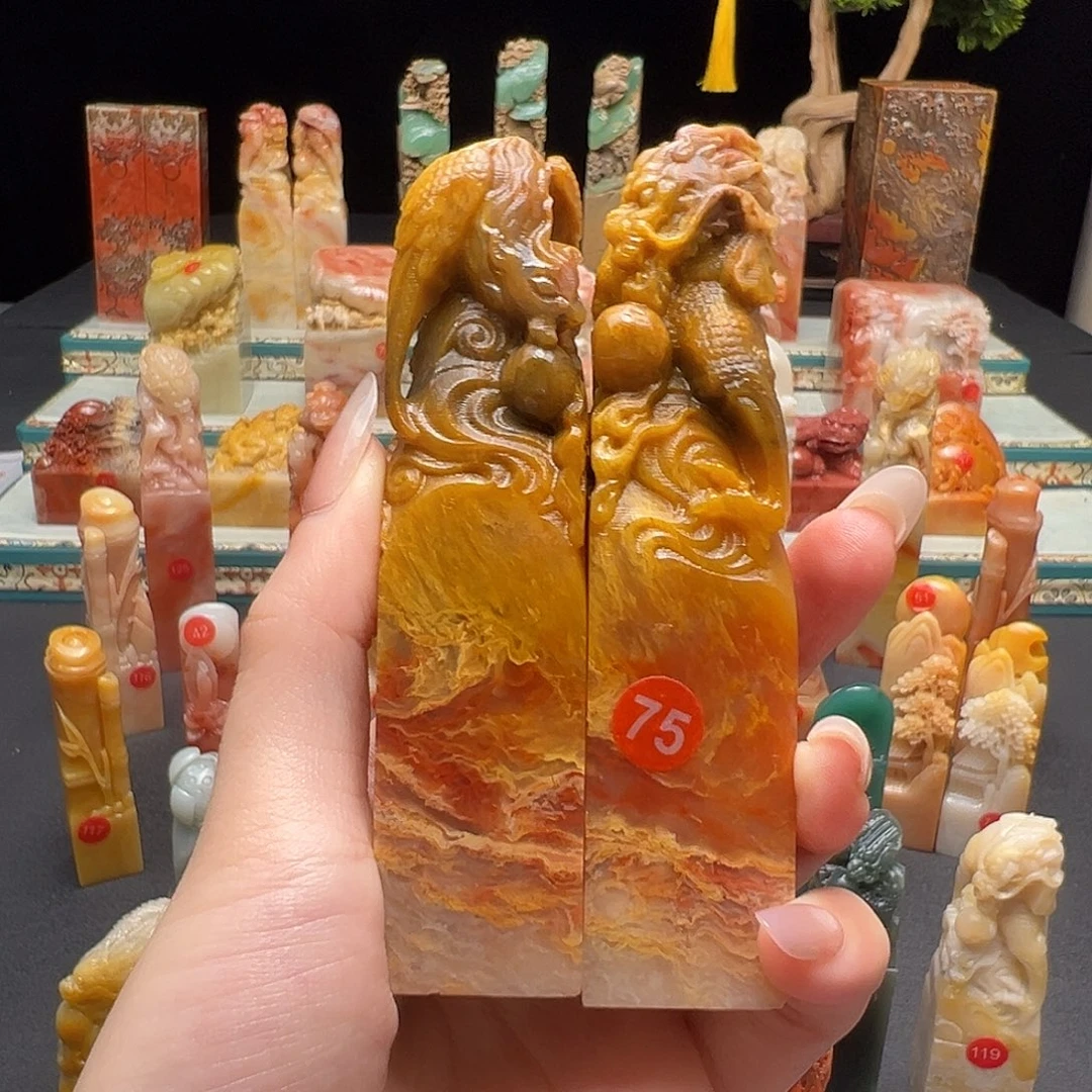山***间印石寿山石手工制作