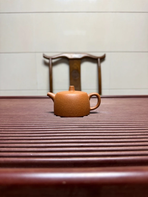 【井栏壶】宜兴紫砂降坡泥130cc半手工制作