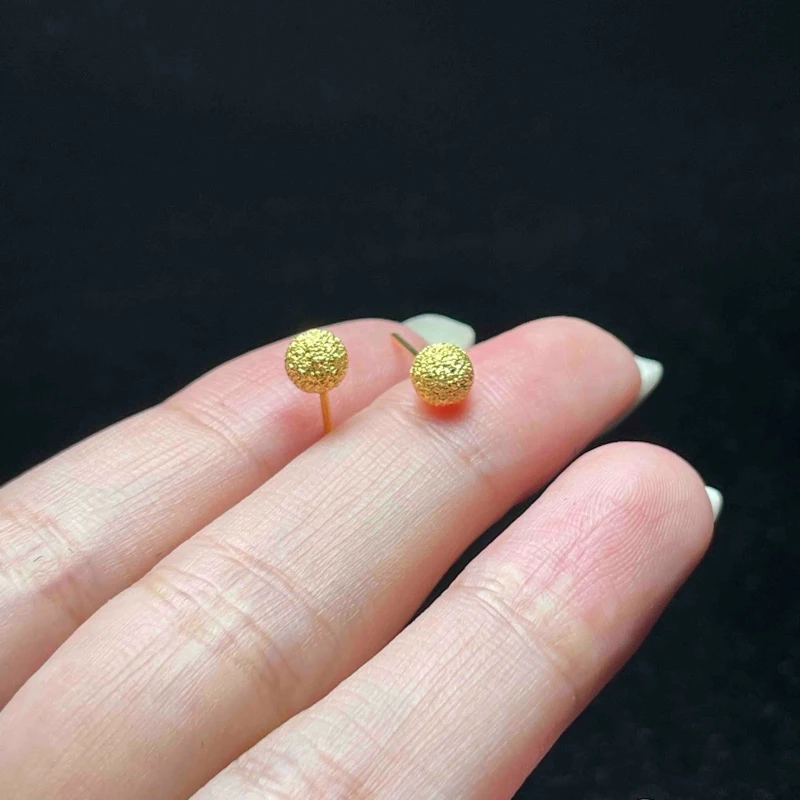 足银银制品 【小魏总珠宝】足银耳钉（5mm）