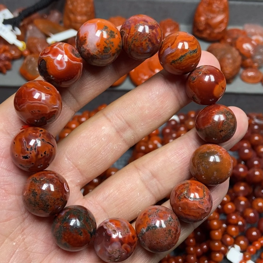 南红玛瑙手串未镶嵌16+’mm