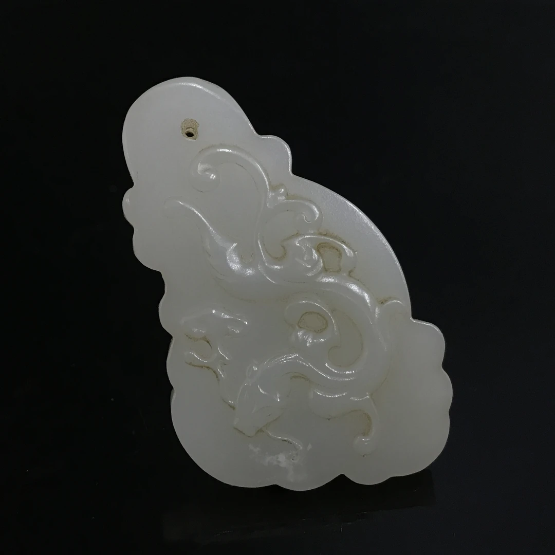 民国和田玉螭龙纹佩/543038/收藏/传承/【友谊文物商店】